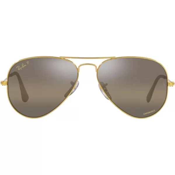 RayBan Rb3025 Classic Polarized Aviator SunglassesLegend GoldPolarized Clear Gradient Dark Brown