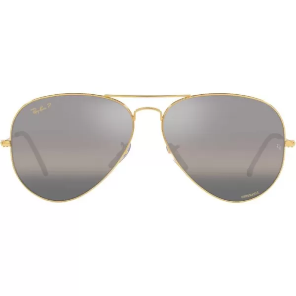 RayBan Rb3025 Classic Polarized Aviator SunglassesLegend GoldPolarized Clear Gradient Dark Grey