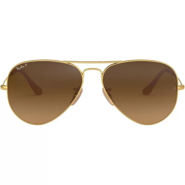 RayBan Rb3025 Classic Polarized Aviator SunglassesMatte GoldPolarized Brown Gradient