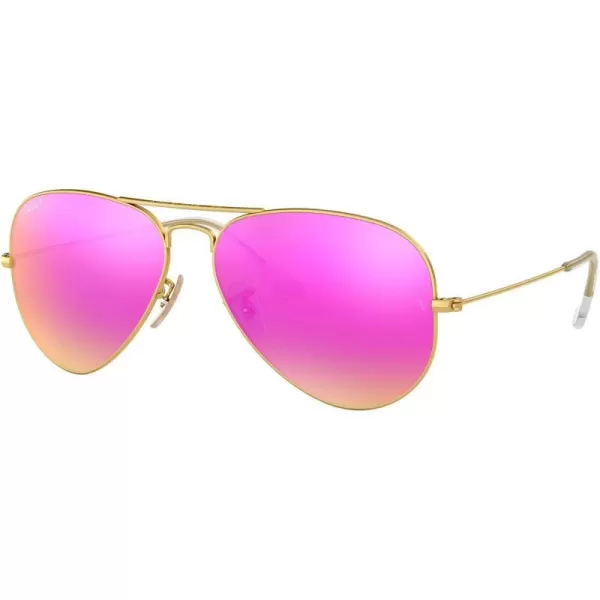 Matte Gold/Polarized Brown Mirrored Fuchsia