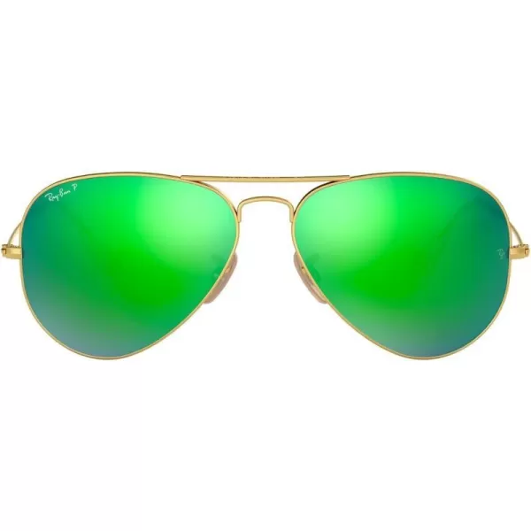 Matte Gold/Polarized Green Mirror