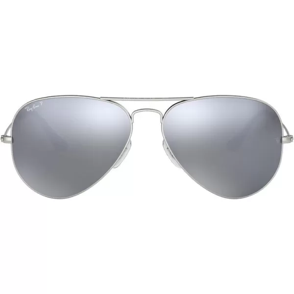 Matte Silver/Polarized Dark Grey Mirror