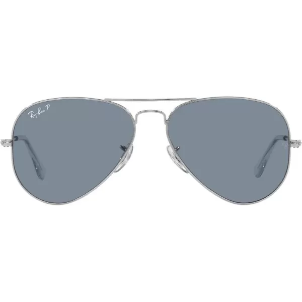 RayBan Rb3025 Classic Polarized Aviator SunglassesSilverPolarized Blue