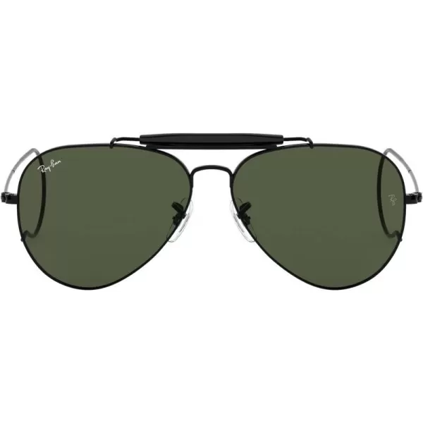 RayBan Rb3030 Outdoorsman I Aviator SunglassesBlackG15 Green