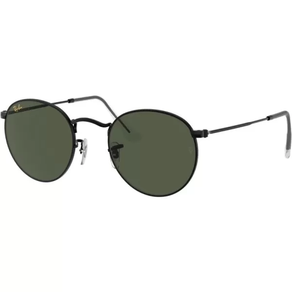 RayBan Rb3447 Round Metal SunglassesBlackG15 Green