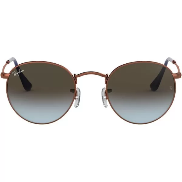 RayBan Rb3447 Round Metal SunglassesDark BronzeBlue Gradient Brown