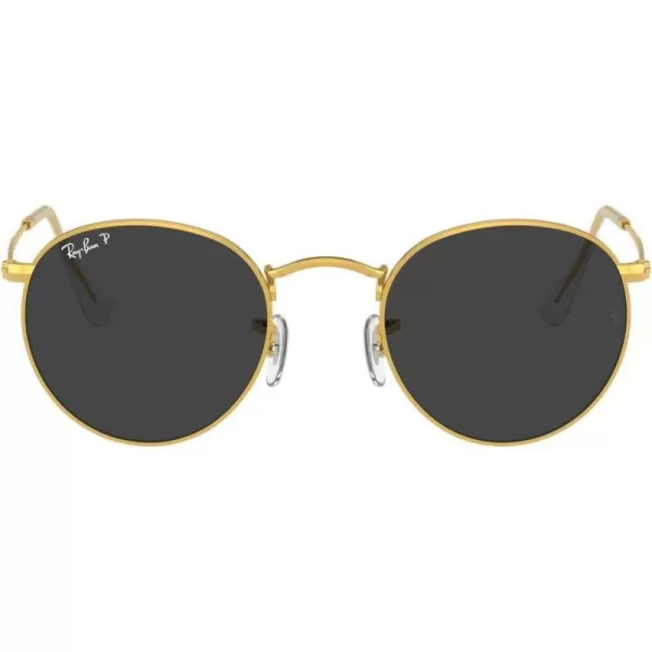 RayBan Rb3447 Round Metal SunglassesGoldBlack Polarized