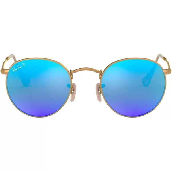 Matte Gold/Polarized Blue Mirror