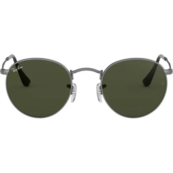 RayBan Rb3447 Round Metal SunglassesMatte GunmetalG15 Green