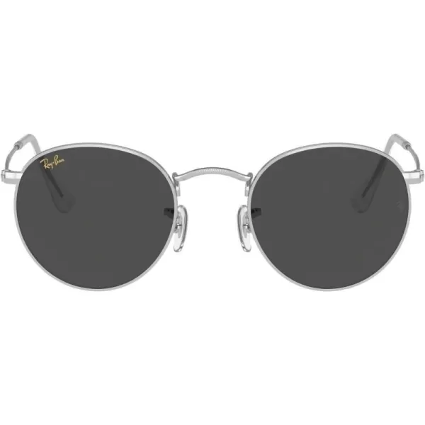 RayBan Rb3447 Round Metal SunglassesSilverDark Grey