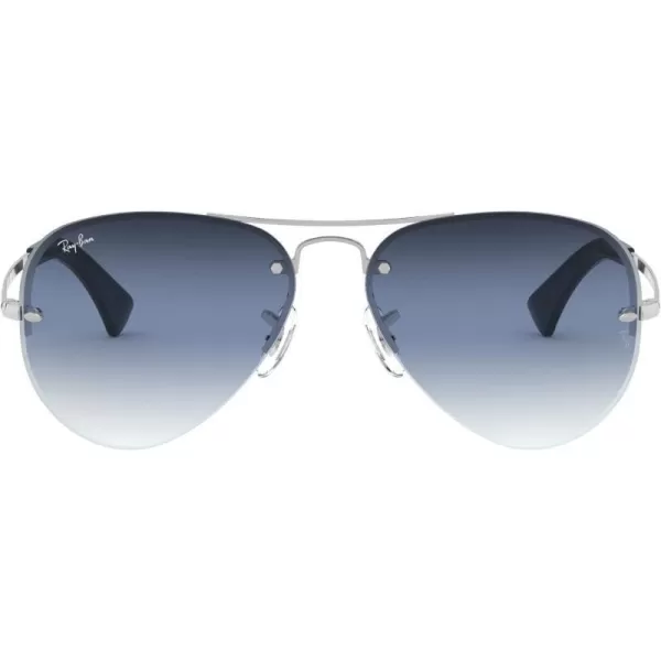 RayBan Rb3449 Aviator SunglassesSilverClearBlueGrey Gradient