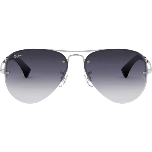 RayBan Rb3449 Aviator SunglassesSilverLight Grey Gradient Dark Blue