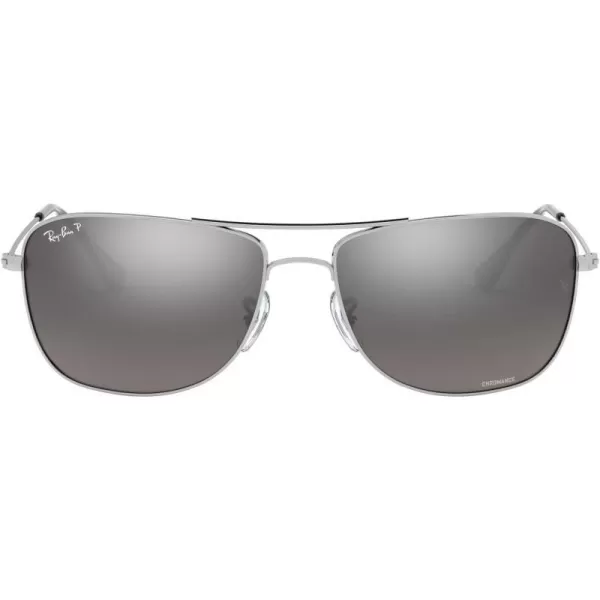 RayBan Rb3543 Chromance Aviator SunglassesSilverPolarized Grey Mirrored Silver