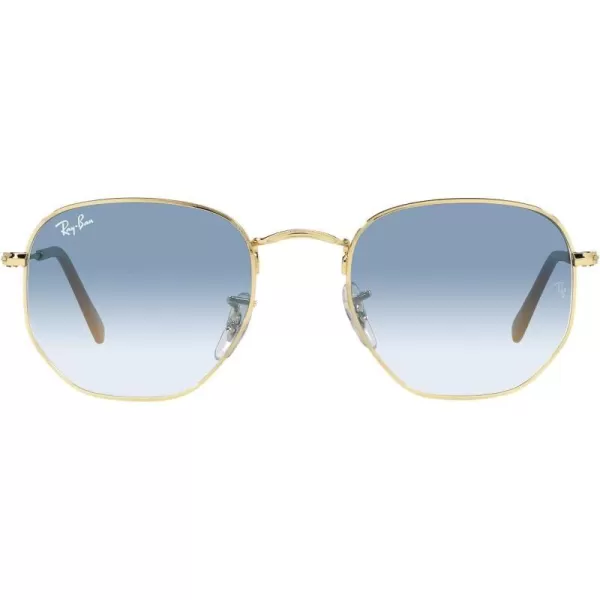 RayBan Rb3548 Hexagonal SunglassesGoldClear Gradient Blue