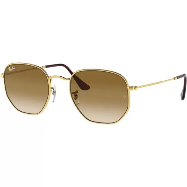 RayBan Rb3548 Hexagonal SunglassesGoldClear Gradient Brown