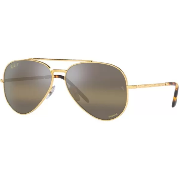 RayBan Rb3625 New Aviator Pilot SunglassesLegend GoldPolarized Clear Gradient Dark Brown