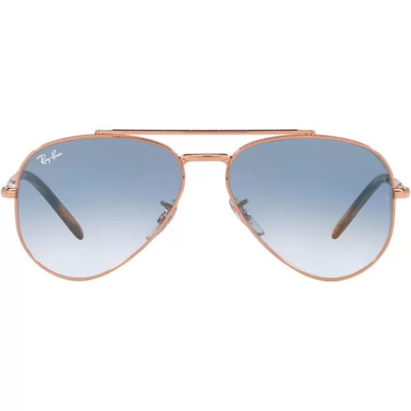 RayBan Rb3625 New Aviator Pilot SunglassesRose GoldClear Gradient Blue