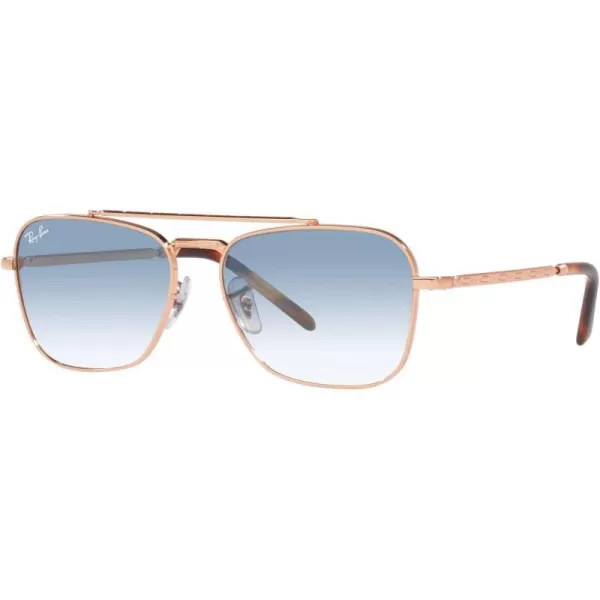 RayBan Rb3636 New Caravan Square SunglassesRose GoldClear Gradient Blue