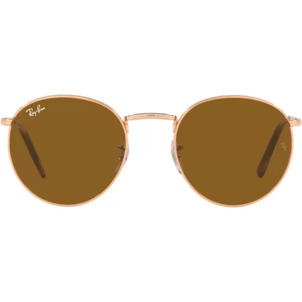 RayBan Rb3637 New Round SunglassesRose GoldBrown