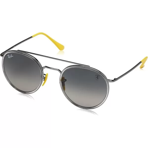 RayBan Rb3647m Scuderia Ferrari Collection Round SunglassesGunmetalLight Grey Gradient Dark Grey