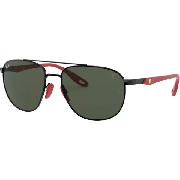 RayBan Rb3659m Scuderia Ferrari Collection Square SunglassesBlackDark Green