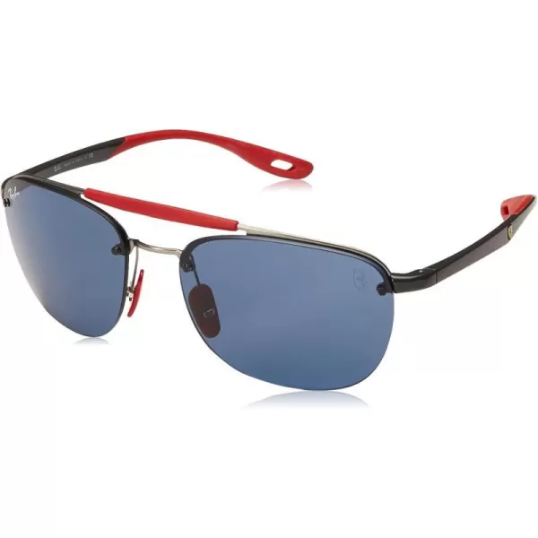 RayBan Rb3662m Scuderia Ferrari Collection Square SunglassesMatte GunmetalDark Blue