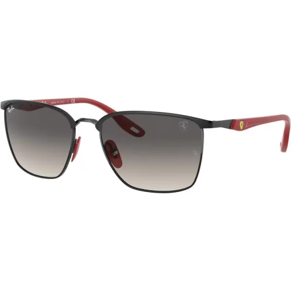 RayBan Rb3673m Scuderia Ferrari Collection Square SunglassesMatte BlackGrey Gradient Dark Grey