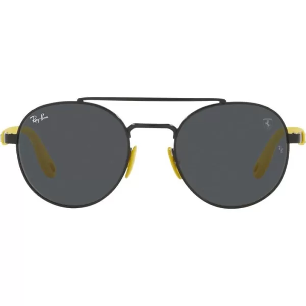 RayBan Rb3696m Scuderia Ferrari Collection Round SunglassesBlackDark Grey