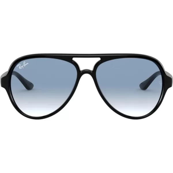 RayBan Rb4125 Cats 5000 Aviator SunglassesBlackClear Gradient Blue