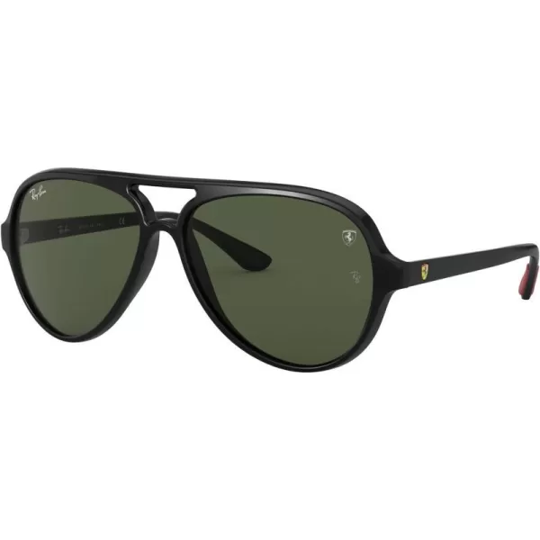 RayBan Rb4125m Scuderia Ferrari Collection Aviator SunglassesBlackG15 Green