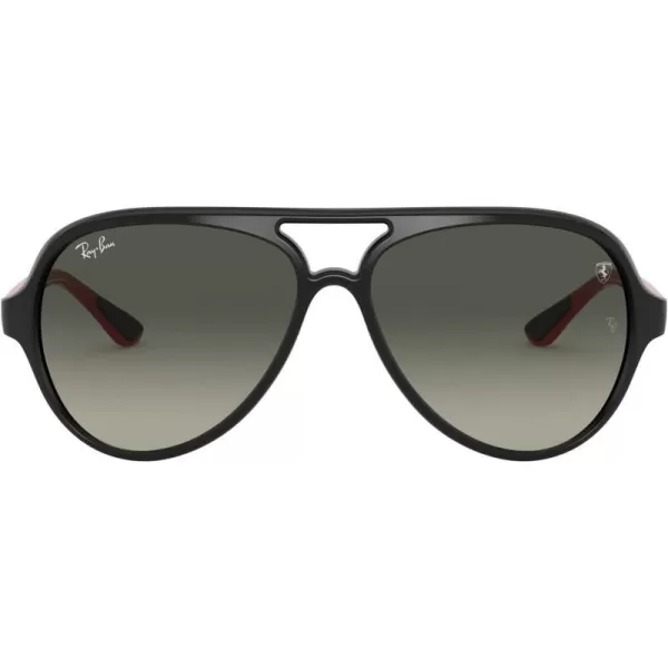 RayBan Rb4125m Scuderia Ferrari Collection Aviator SunglassesBlackLight Grey Gradient Dark Grey