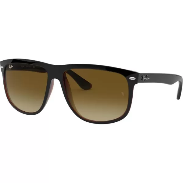 RayBan Rb4147 Boyfriend Square SunglassesBlack on BrownBrown Gradient Dark Brown