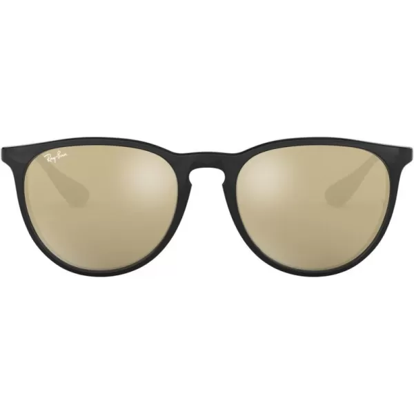 RayBan Rb4171 Erika Round SunglassesBlackLight Brown Mirrored Gold