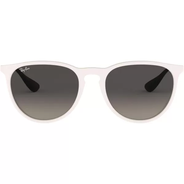 RayBan Rb4171 Erika Round SunglassesMirrored Red on WhiteLight Grey Gradient Dark Grey