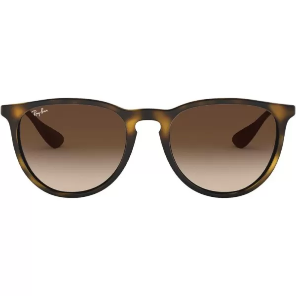 RayBan Rb4171 Erika Round SunglassesRubber HavanaBrown Gradient Dark Brown