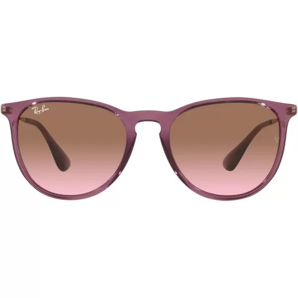 RayBan Rb4171 Erika Round SunglassesTransparent VioletPink Gradient Brown