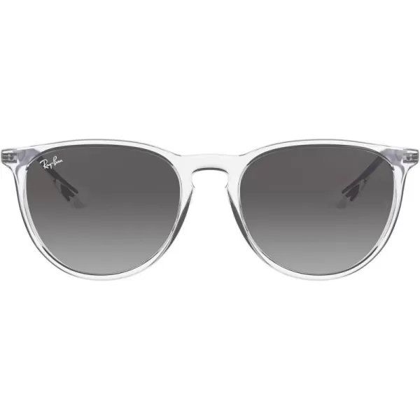 RayBan Rb4171 Erika Round SunglassesTransparentLight Grey Gradient Dark Grey