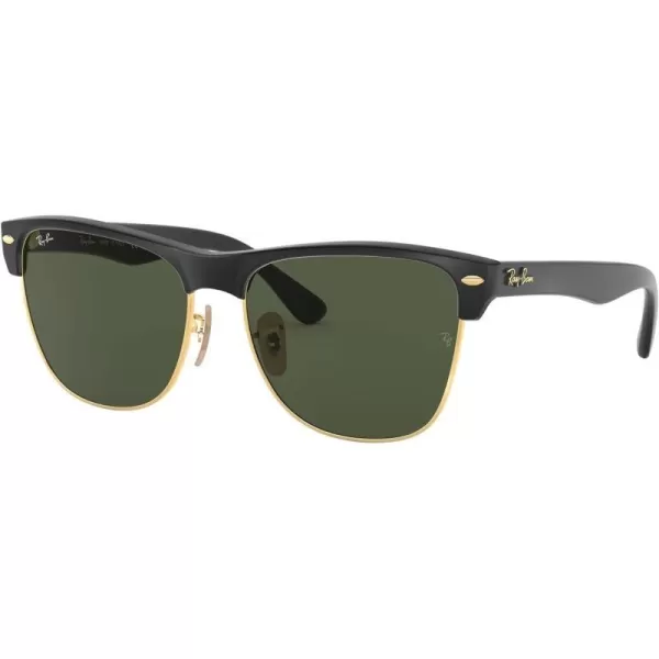 RayBan Rb4175 Clubmaster Oversized Square SunglassesDemi Gloss Black on GoldG15 Green