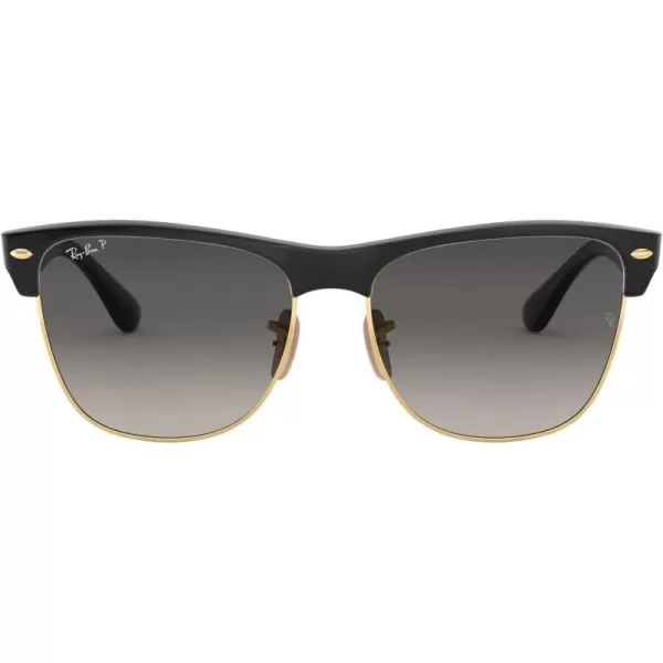 RayBan Rb4175 Clubmaster Oversized Square SunglassesDemi Gloss BlackPolarized Grey Gradient Dark Grey