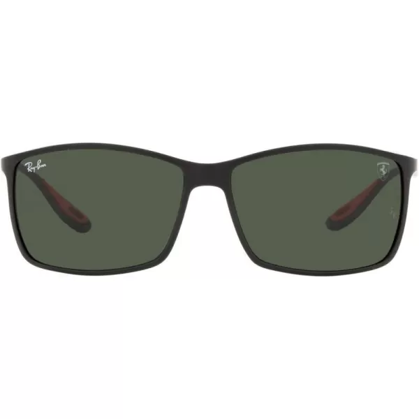 RayBan Rb4179m Scuderia Ferrari Collection Square SunglassesMatte BlackDark Green