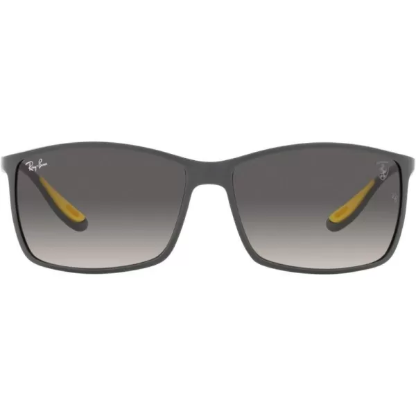 RayBan Rb4179m Scuderia Ferrari Collection Square SunglassesMatte GreyGrey Gradient Dark Grey