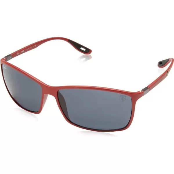 RayBan Rb4179m Scuderia Ferrari Collection Square SunglassesMatte RedDark Grey