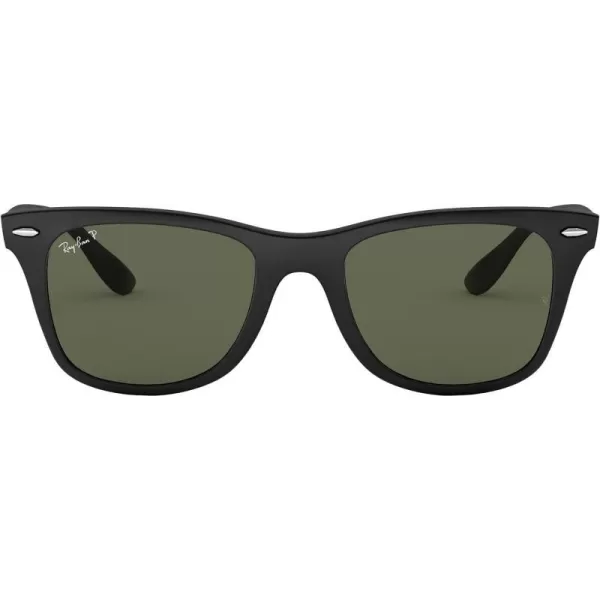 RayBan Rb4195 Wayfarer Liteforce Square SunglassesMatte BlackPolarized Green