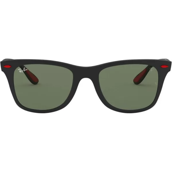 RayBan Rb4195m Scuderia Ferrari Collection Square SunglassesMatte BlackDark Green