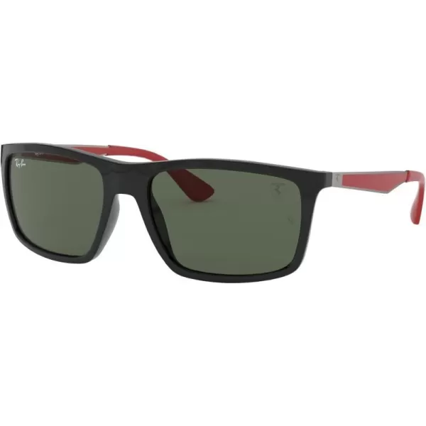 RayBan Rb4228m Scuderia Ferrari Collection Rectangular SunglassesBlackDark Green