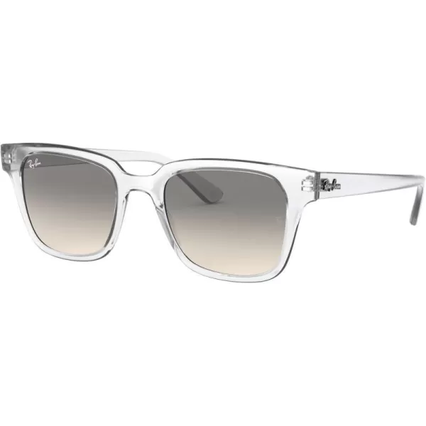 RayBan Rb4323 Square SunglassesTransparentClear Gradient Grey