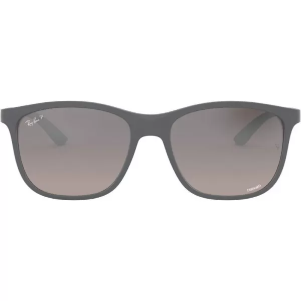 RayBan Rb4330ch Chromance Square SunglassesSand GreyPolarized Grey Mirrored Silver