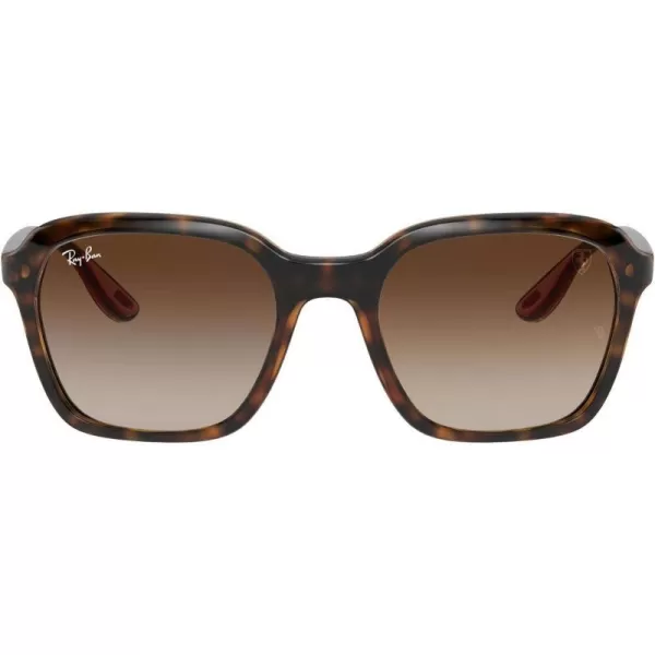 RayBan Rb4343m Scuderia Ferrari Collection Square SunglassesHavanaBrown Gradient Dark Brown