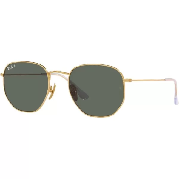 RayBan Rb8148 Hexagonal Titanium SunglassesLegend GoldPolarized Green