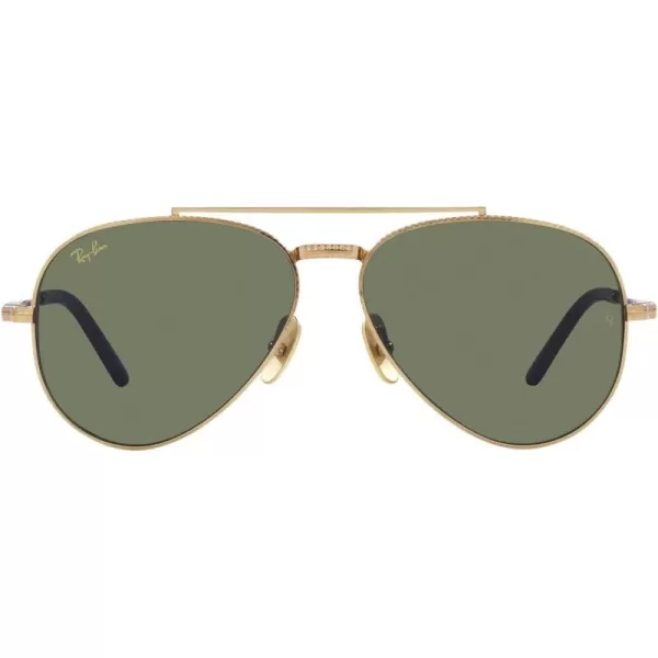 RayBan Rb8225 Aviator Titanium Pilot SunglassesGoldGreen